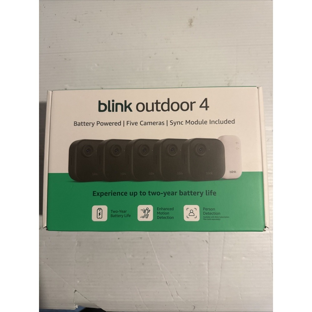 Blink Outdoor 4 Wireless HD Smart 1080p Security Camera - 5 Camera System Sealed